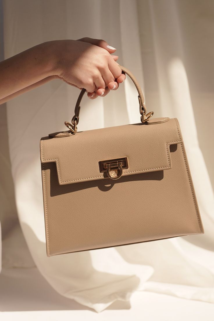 Elegant Taupe Luxury Shoulder Bag